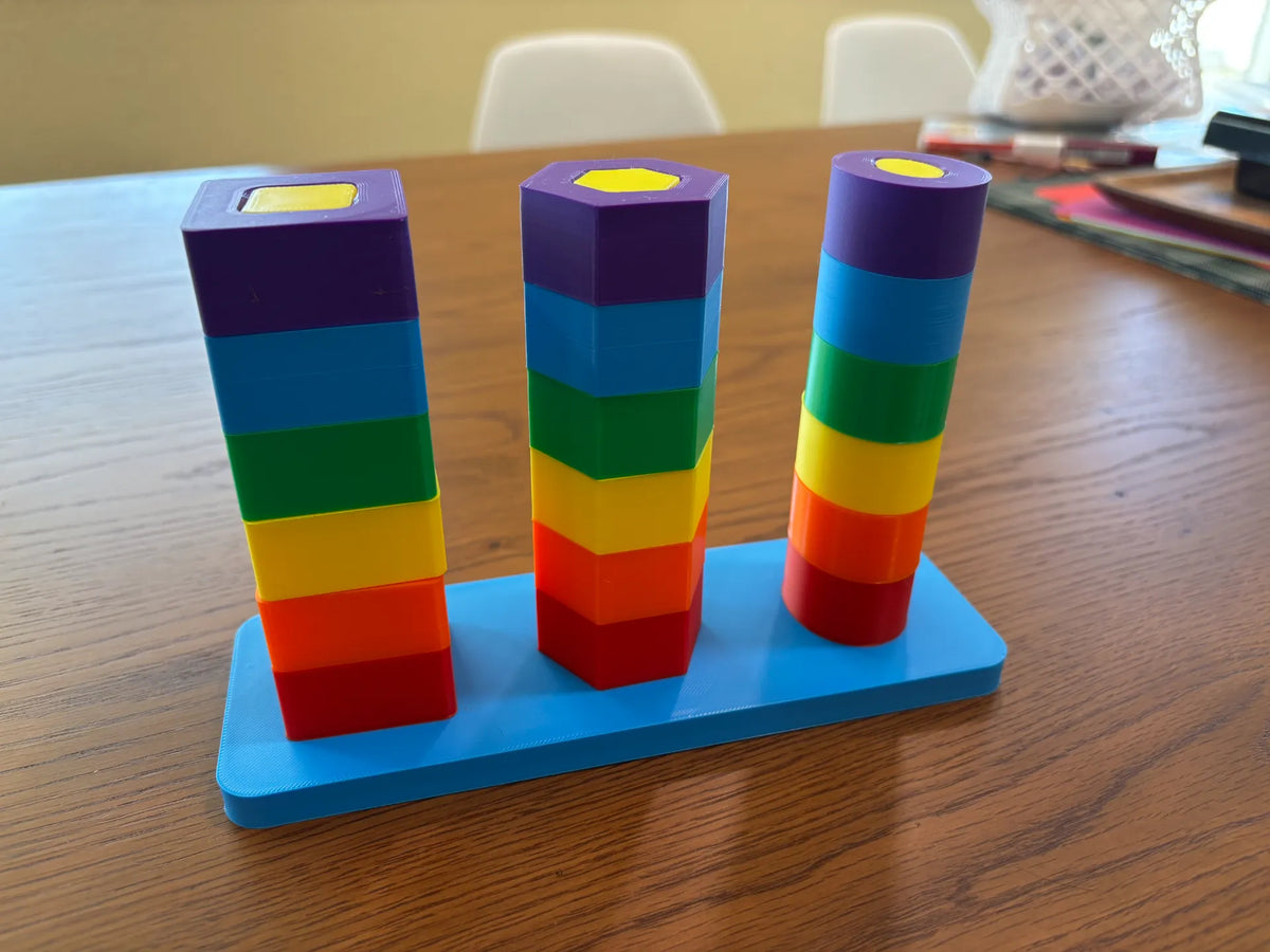 Montessori Vidalı Şekil ve Çeşit Ayırma Oyuncak Seti - Dönen Şekiller