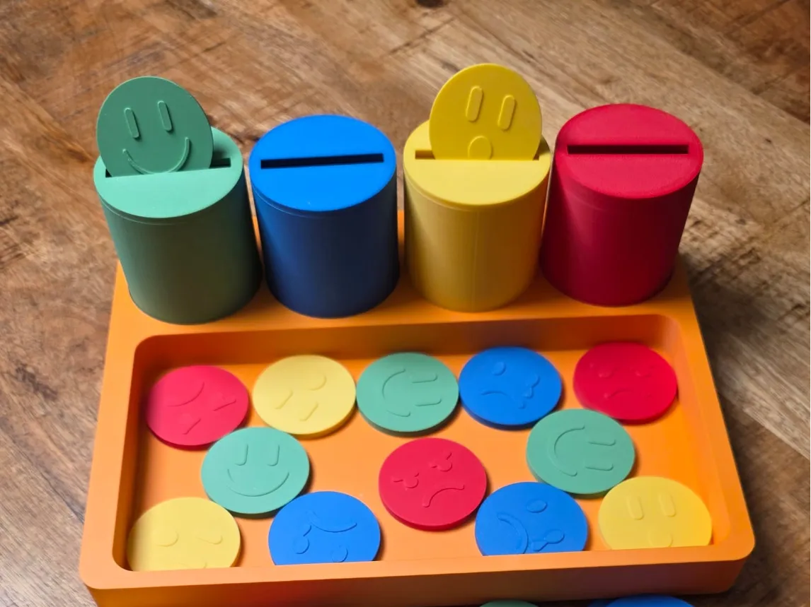 Montessori Renk Ayırma ve Duygu Ayırma Oyuncak Seti